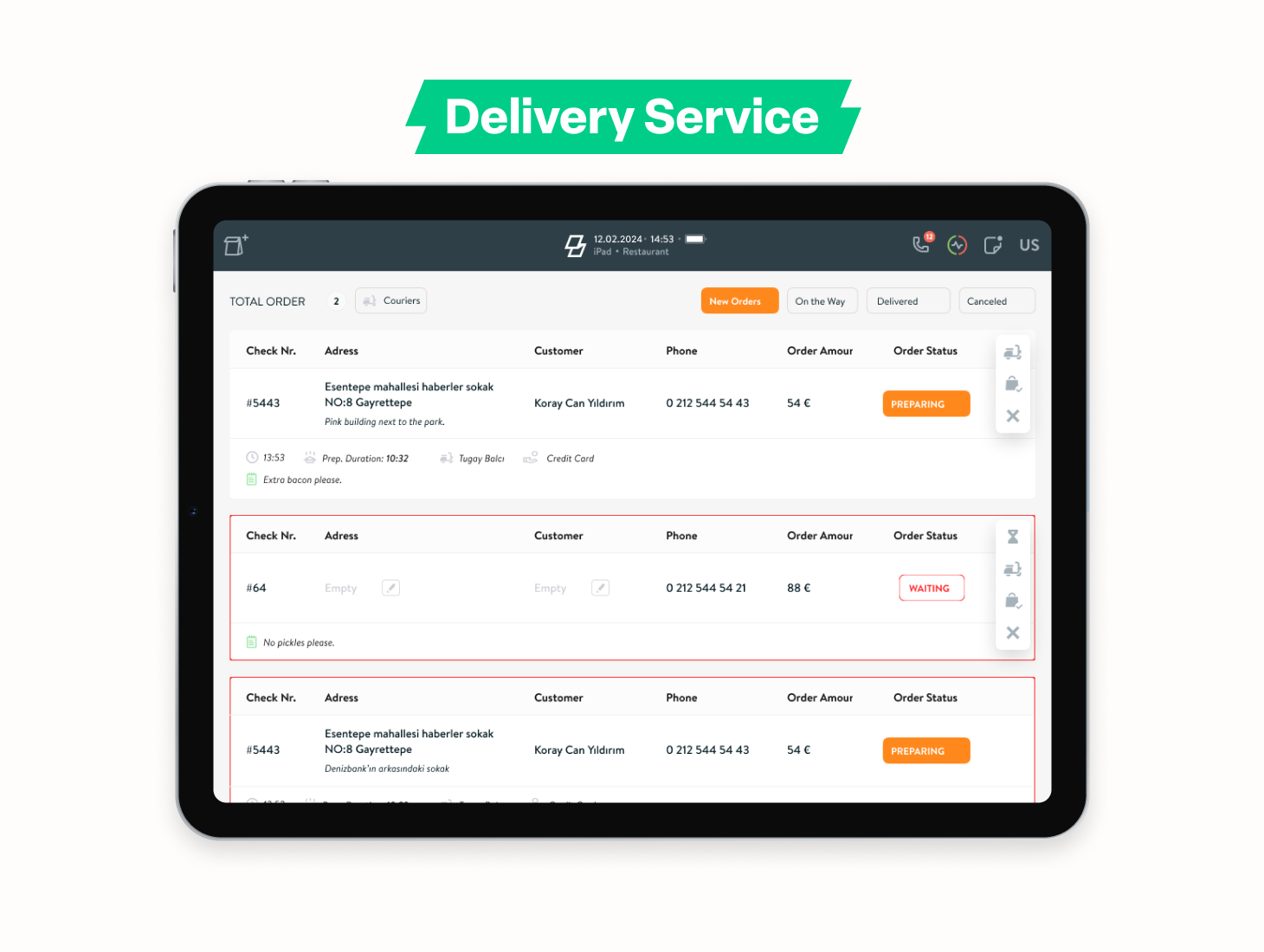 screenshot of Simpra POS